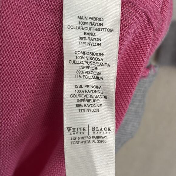 White House Black Market Womens Color Block Asymmetrical Sweater Size M Striped - Picture 7 of 8